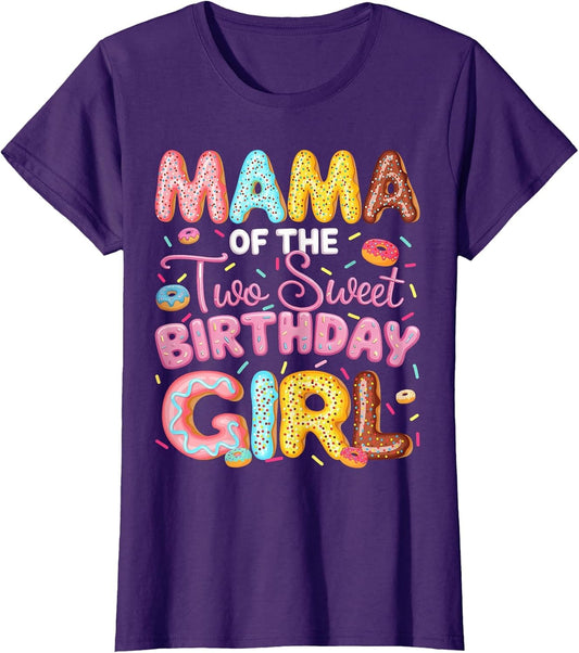 Mama of The Two Sweet Birthday Girl Donut 2Nd Birthday