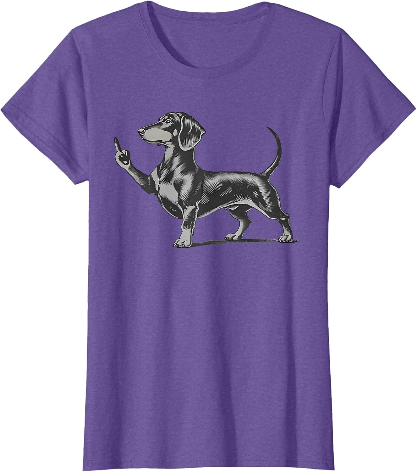 Funny Rude Black Dachshund Dog Meme Middle Finger Wiener Dog