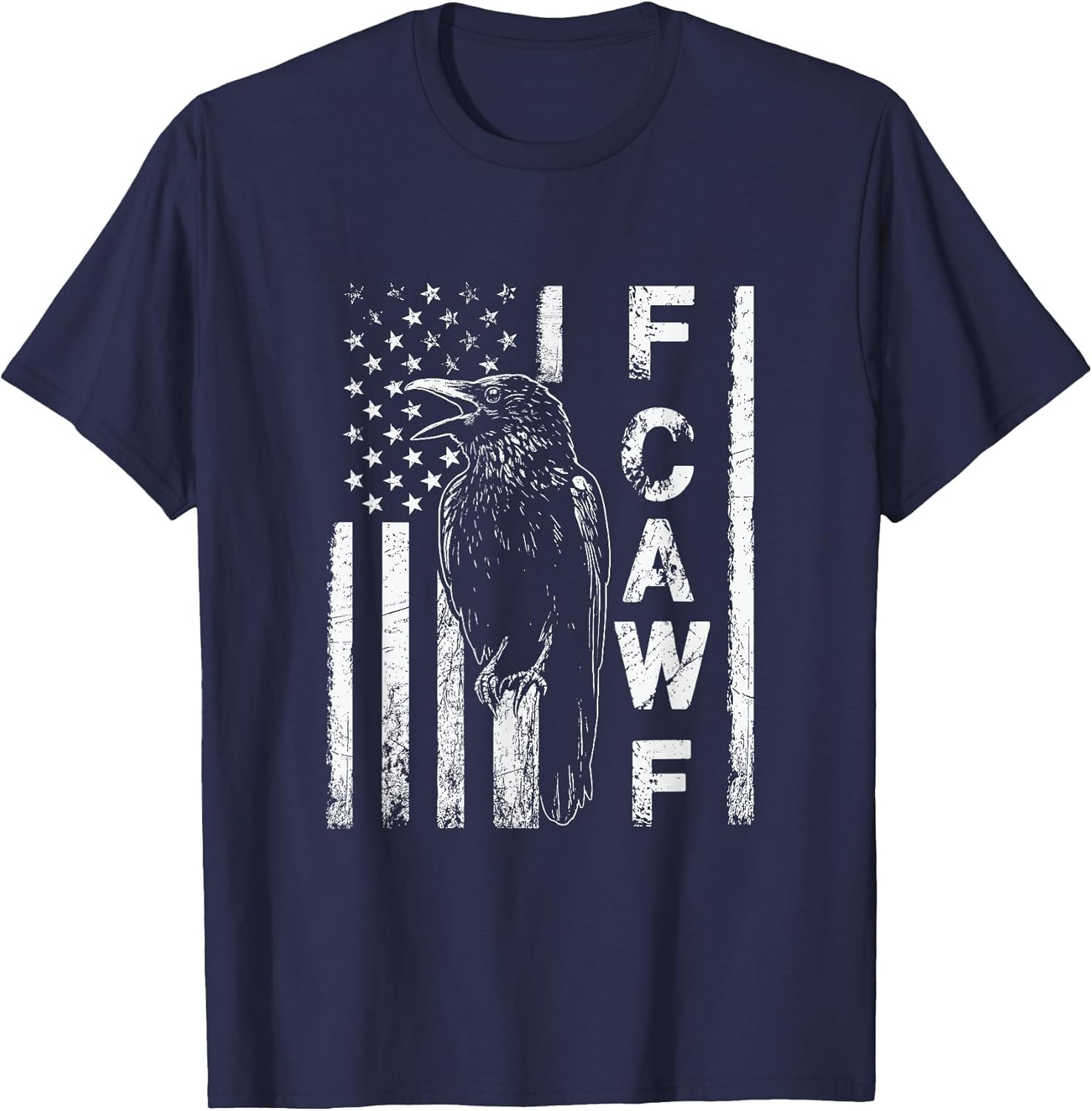 Funny F CAW F Crow with USA Flag