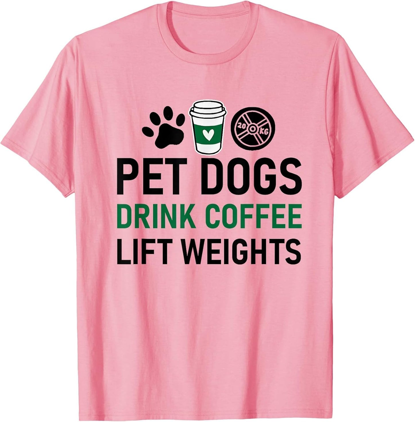 Pet Dogs Drink Coffee Lift Weights Funny Gym Workout