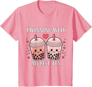 Twinning with My Bestie, Spirit Week Girls Kids Day Best Tea
