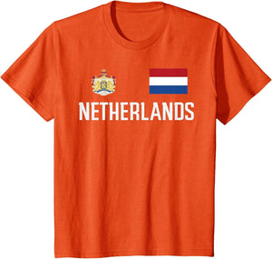 Netherlands Flag Football Soccer Fan Men Women Kids