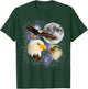 Three Bald Eagle Moon Meme Funny American Bird Eagles Lover