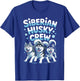 Husky Crew Cute Cartoon Dog Mom Dad Owner Pet Siberian Husky