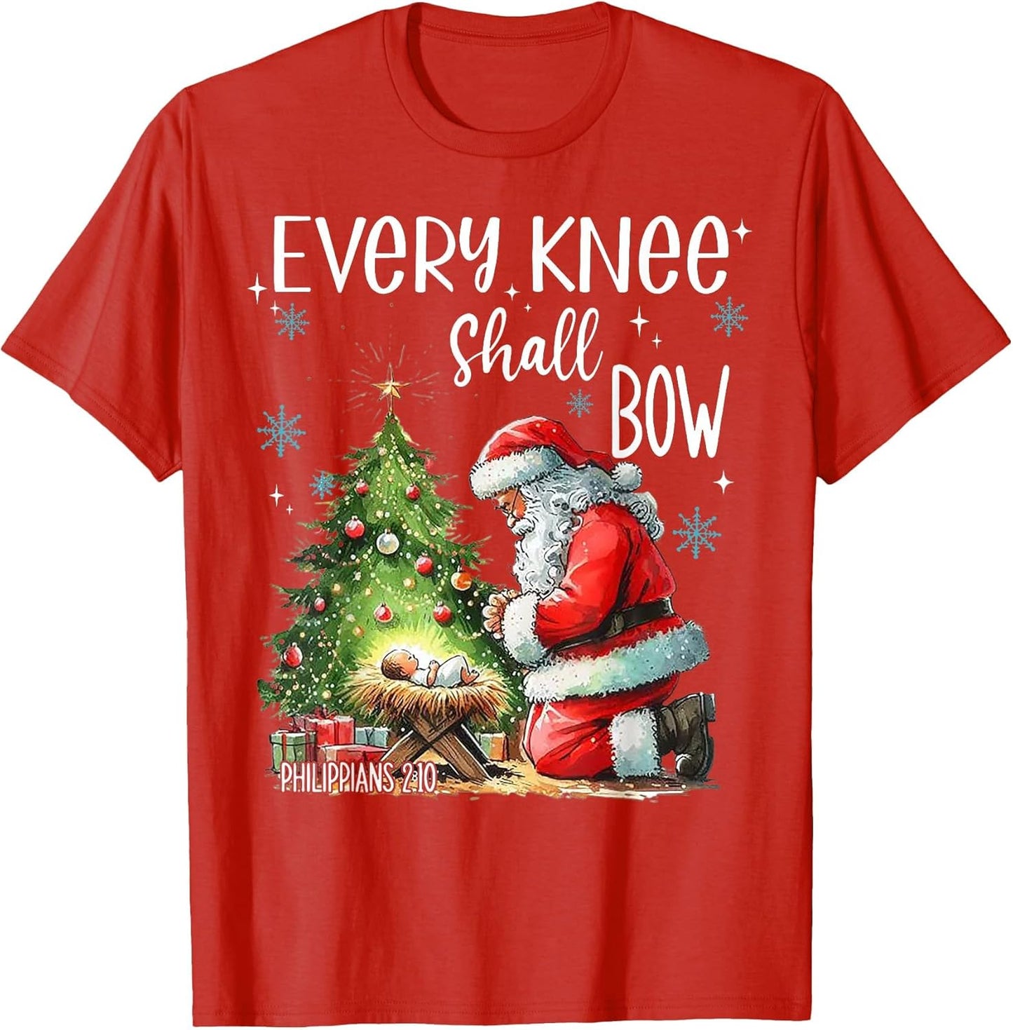 Every Knee Shall Bow Funny Kneeling Santa Baby Jesus