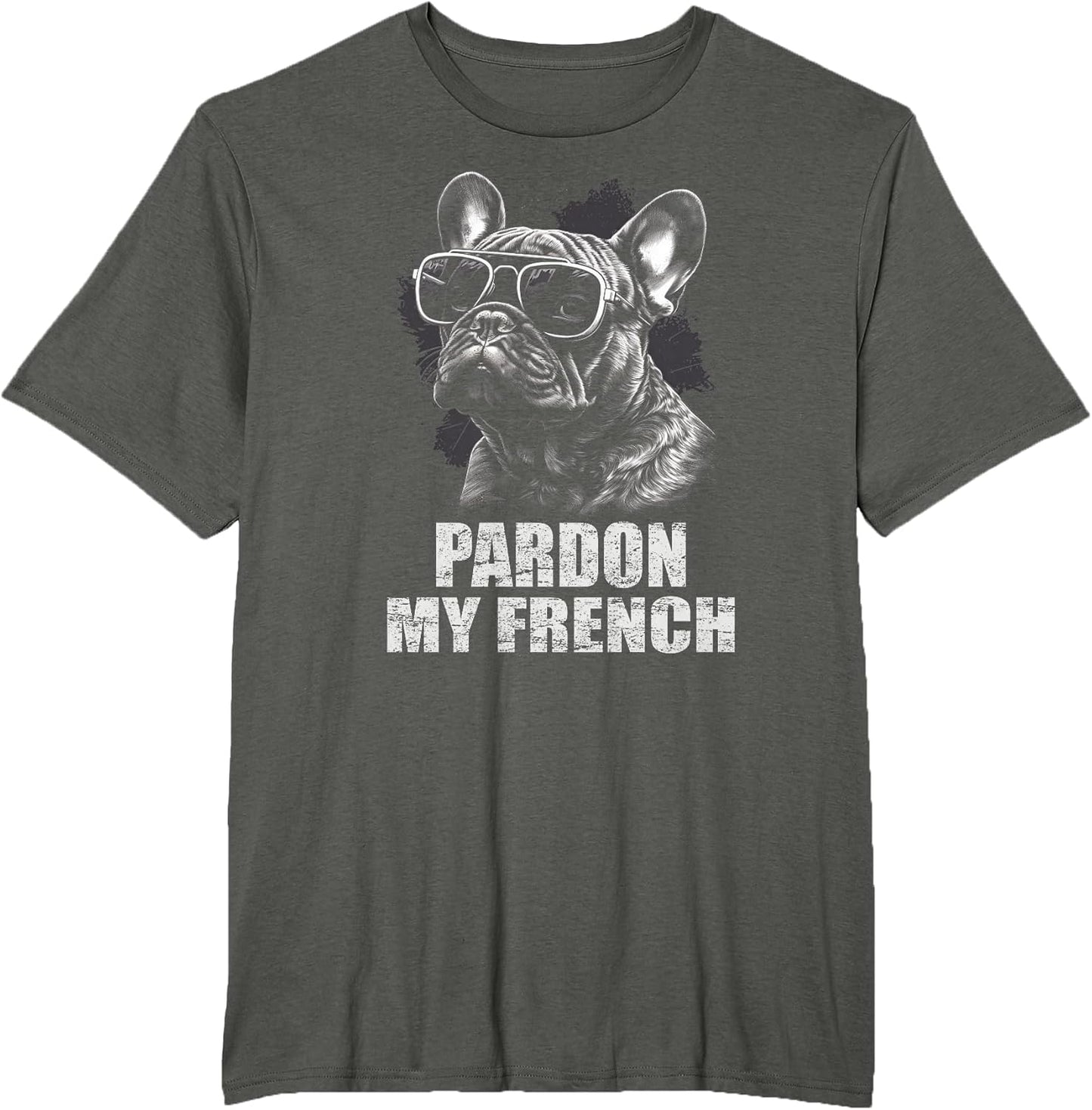 French Bulldog Funny Art with Pardon My French Design