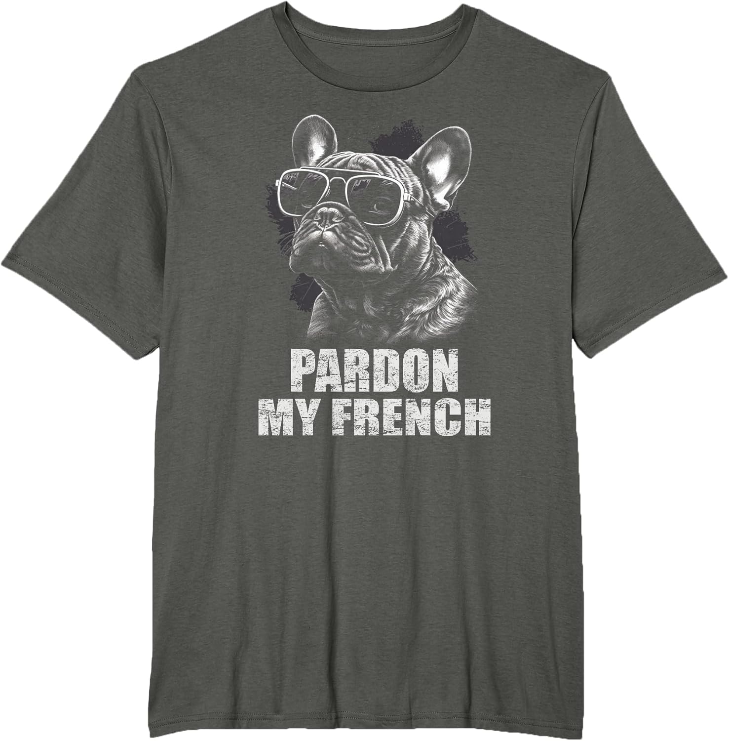 French Bulldog Funny Art with Pardon My French Design