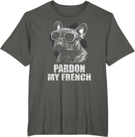 French Bulldog Funny Art with Pardon My French Design