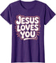 Girls Jesus Loves You Pink Christian Toddler Sister God Mom