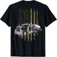 On Back- Big Rig Semi Trailer Truck Driver USA American Flag