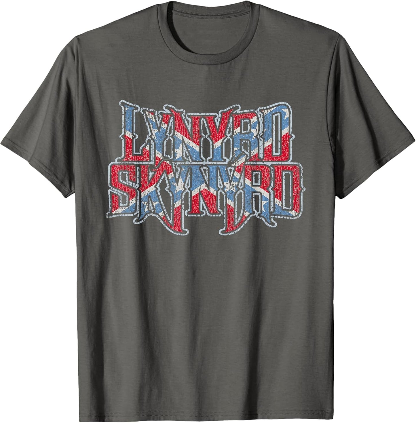 Lynyrd Skynyrd Vintage Logo Rock Biker US Flag Southern