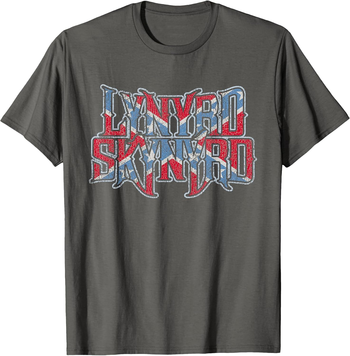 Lynyrd Skynyrd Vintage Logo Rock Biker US Flag Southern