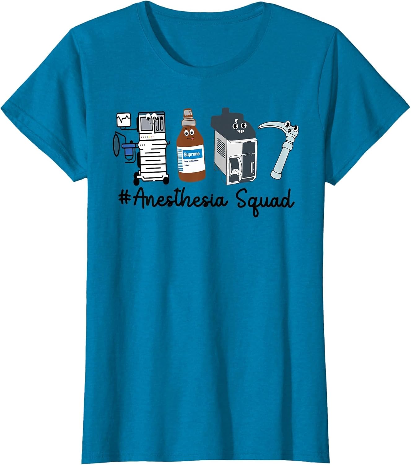Funny Anesthesia Tech, Anesthesia Squad Goals CRNA Anesthesi , Women, Sapphire Blue, XX-Large