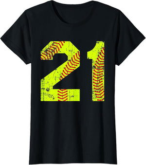 Vintage Softball 21 Jersey Number