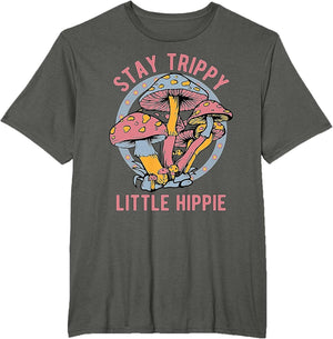 Stay Trippy Little Hippie Retro Mushrooms 60s 70s