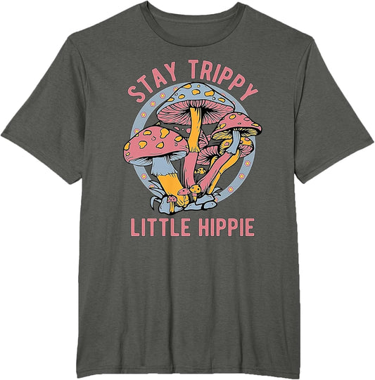 Stay Trippy Little Hippie Retro Mushrooms 60s 70s