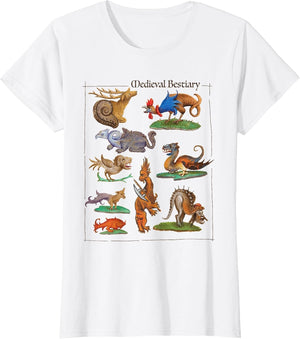 Medieval Bestiary Funny Illuminated Manuscript Art