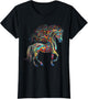 Horse Artwork Tree Colourful Animal Horse