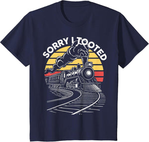Kids Toddler Sorry I Tooted Train Locomotive Railroad Kids Boys
