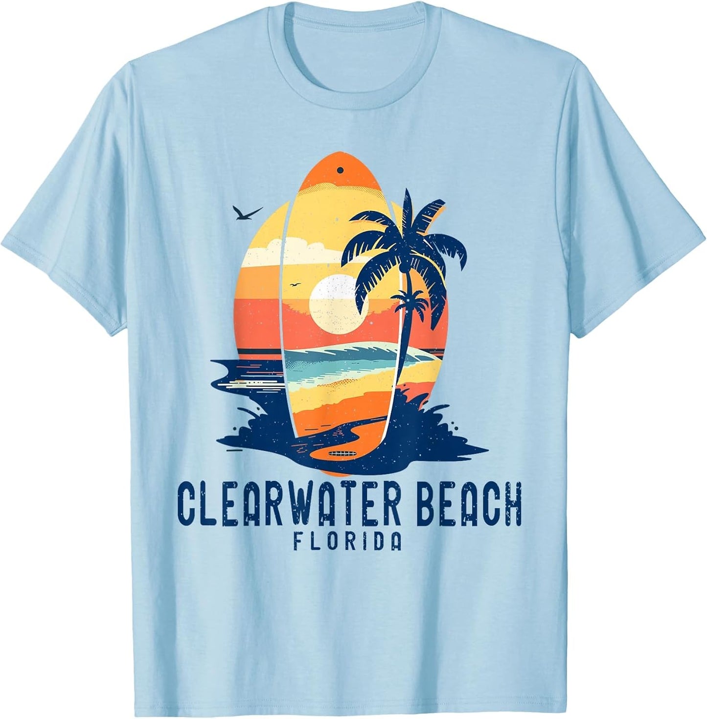 Vintage Clearwater Beach Florida Surfboard Beach
