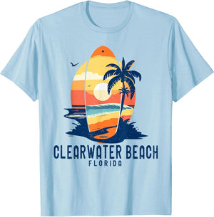 Vintage Clearwater Beach Florida Surfboard Beach