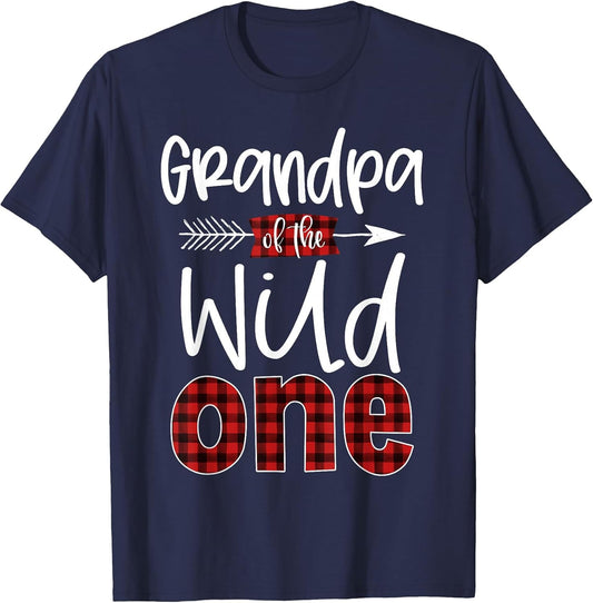 Grandpa of The Wild One Shirt Plaid Lumberjack 1st Birthday