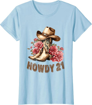 Howdy 21 Year Old Girl Western Country Cowgirl 21st Birthday