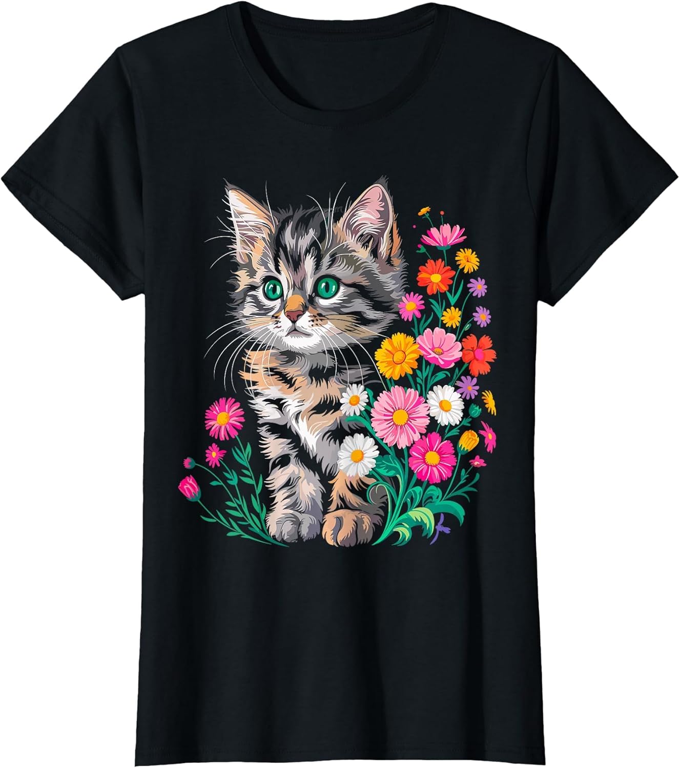 Cute Cat wit Flower Kitten