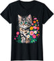 Cute Cat wit Flower Kitten