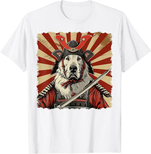 Great Pyrenees Dog Japanese Art Samurai Ukiyo-e Vintage