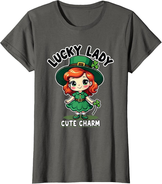 Lucky Lady Cute Charm St Patrick's Day Design