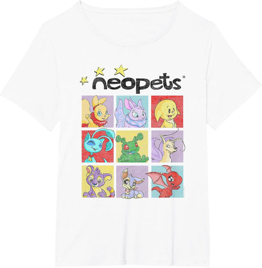 Neopets Pop Art Colorful Character Grid Retro Virtual Pets