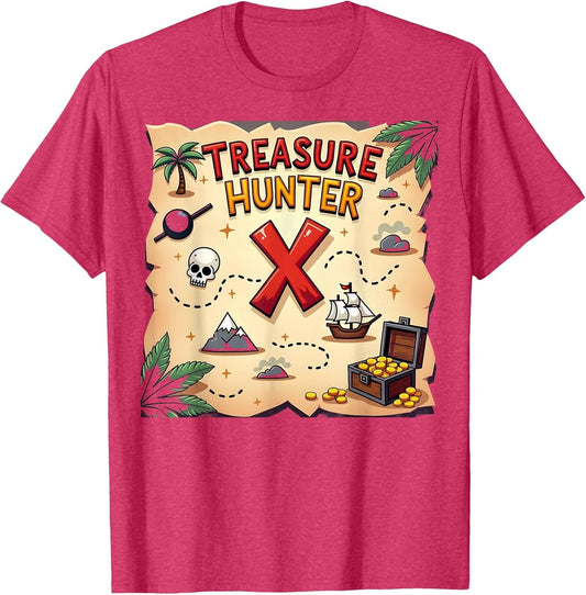 Kids Pirate Treasure Hunter Adventure Map Skull Ship Gold