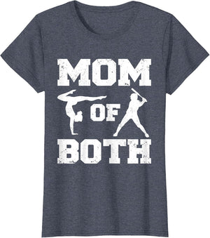 Mom of Both Funny Baseball Gymnastics Mom
