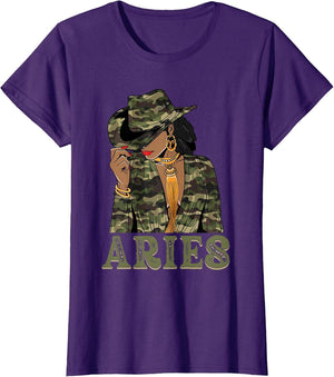 Aries Western Black Cowgirl Camo Camoflauge Zodiac
