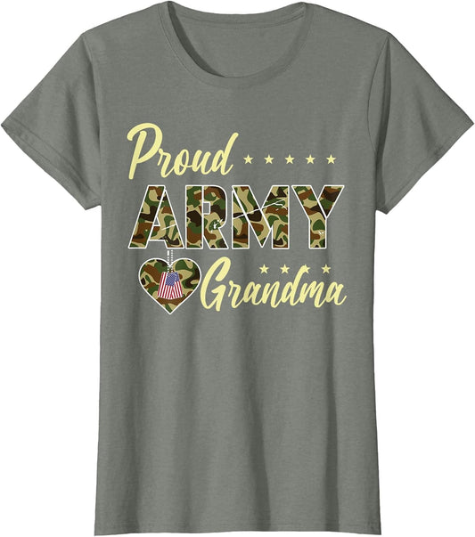 Proud Army Grandma Camouflage Soldier Family Love Military