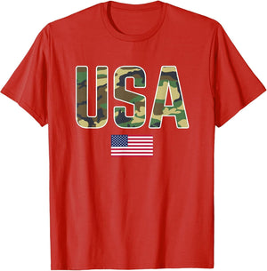 USA Camo Letters with American Flag Patriotic