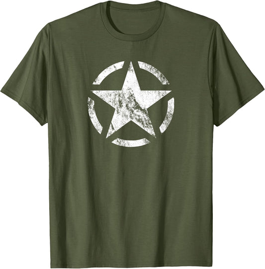 Vintage WW2 - WWII Military Vehicle White Star Broken Circle