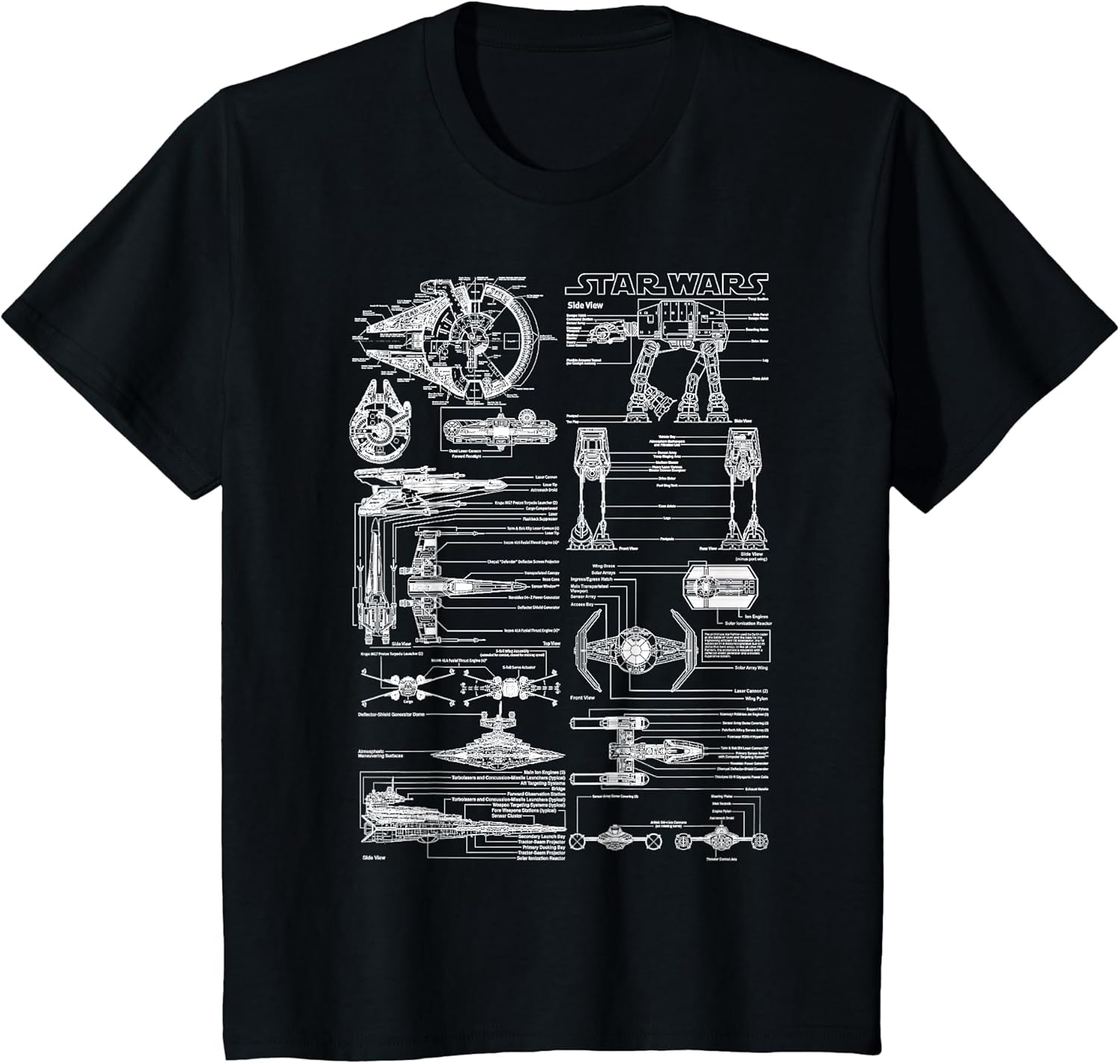 Star Wars Master Vehicle Schematics Graphic