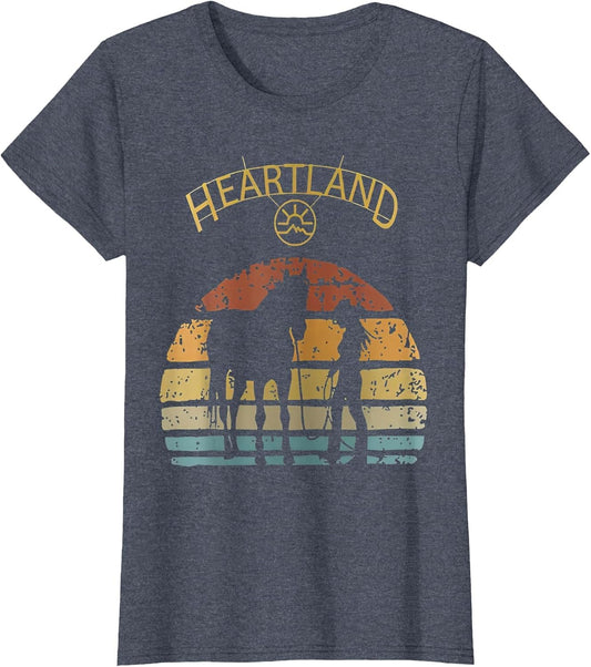 Retro Vintage Sunset Horse Lover