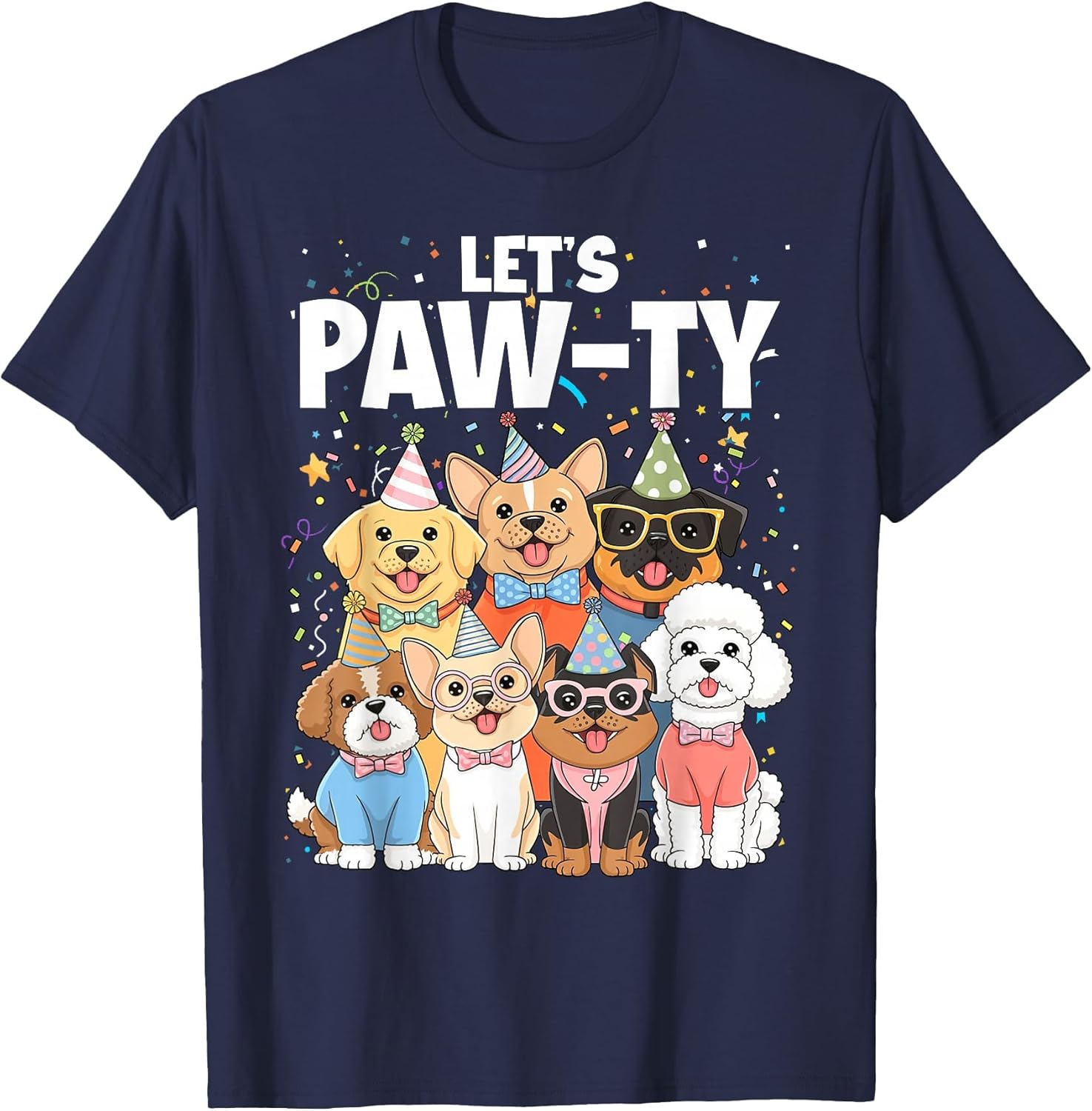 Dog Mom Birthday Dog Bday Boy Girl Let's Pawty Birthday
