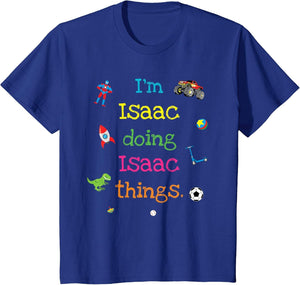 Isaac Cute Personalized Kid's Cartoon Gift Boys