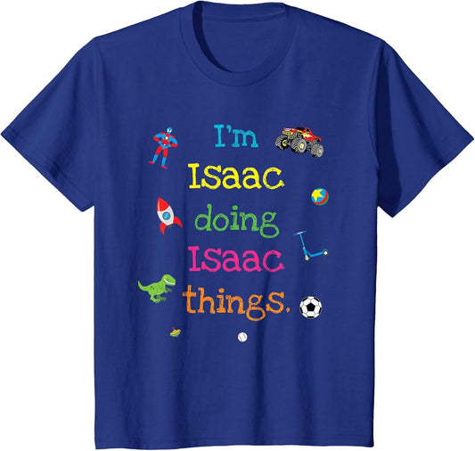 Isaac Cute Personalized Kid's Cartoon Gift Boys