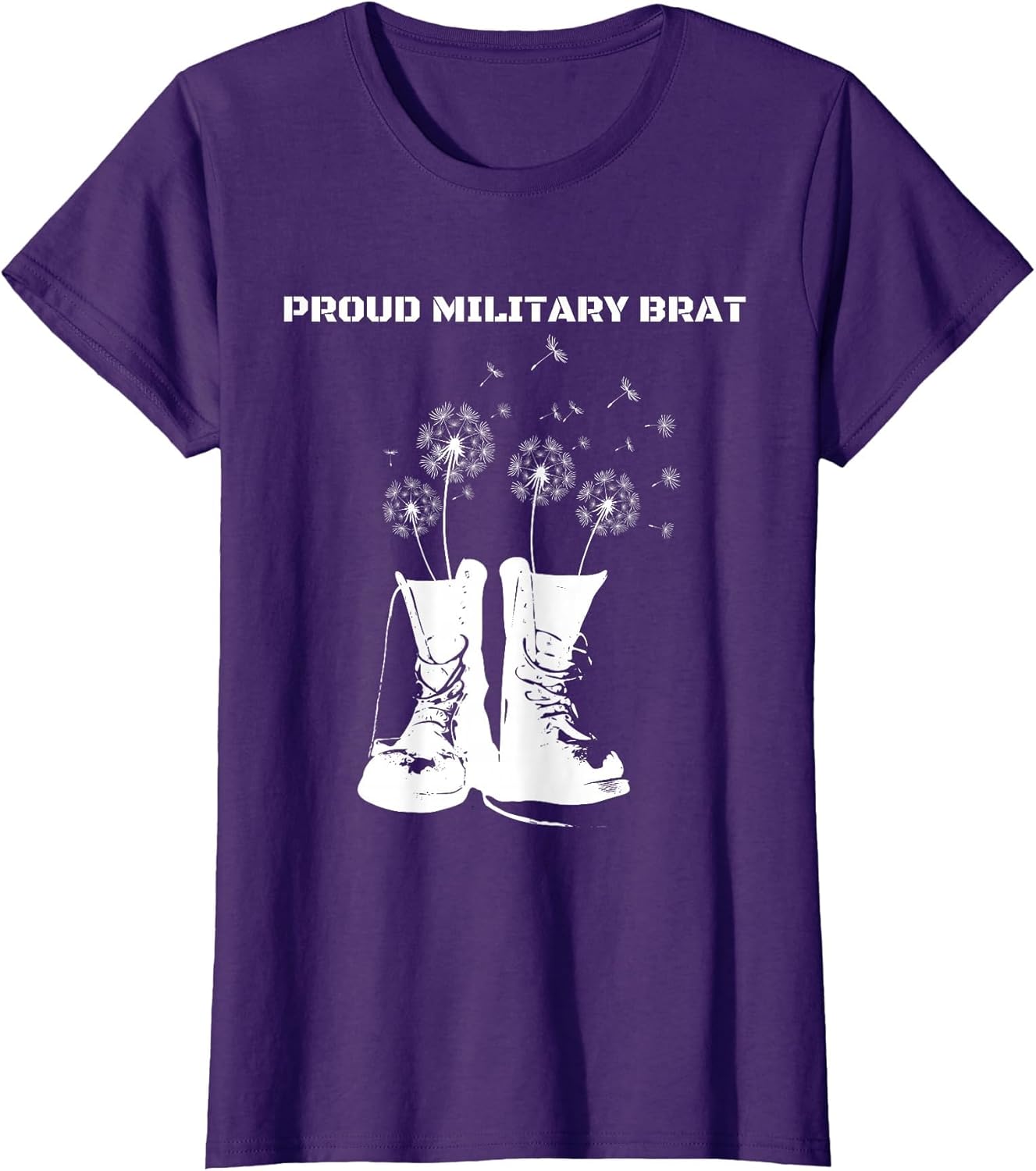 Proud Military Brat Dandelion Combat Boots