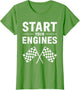 Start Your Engines Shirt Checkered Flag Men Women Racing Day