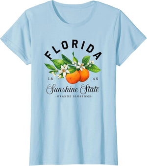Florida Shirt, Watercolor Orange Blossoms