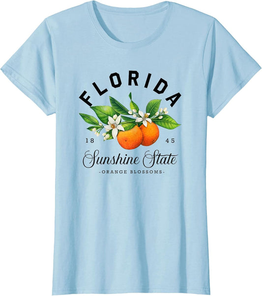 Florida Shirt, Watercolor Orange Blossoms