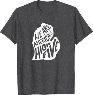 Michigan America's High Five - Retro Distressed