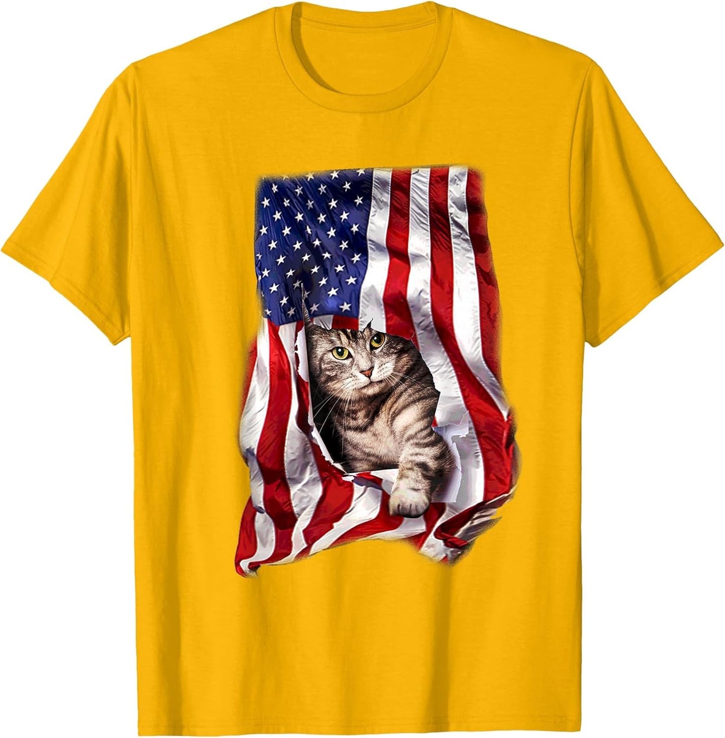 USA American Flag Cat Kitty Kitten Shirt Funny 4th July Gift