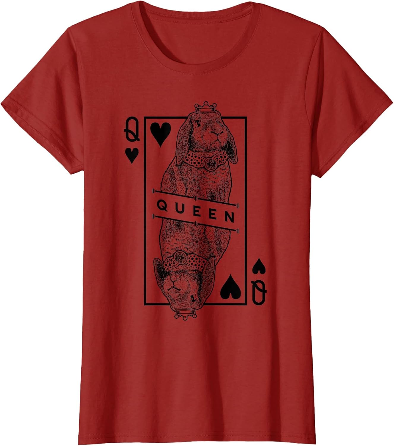 French Lop Bunny Rabbit Queen of Hearts Funny Pet Pop Art